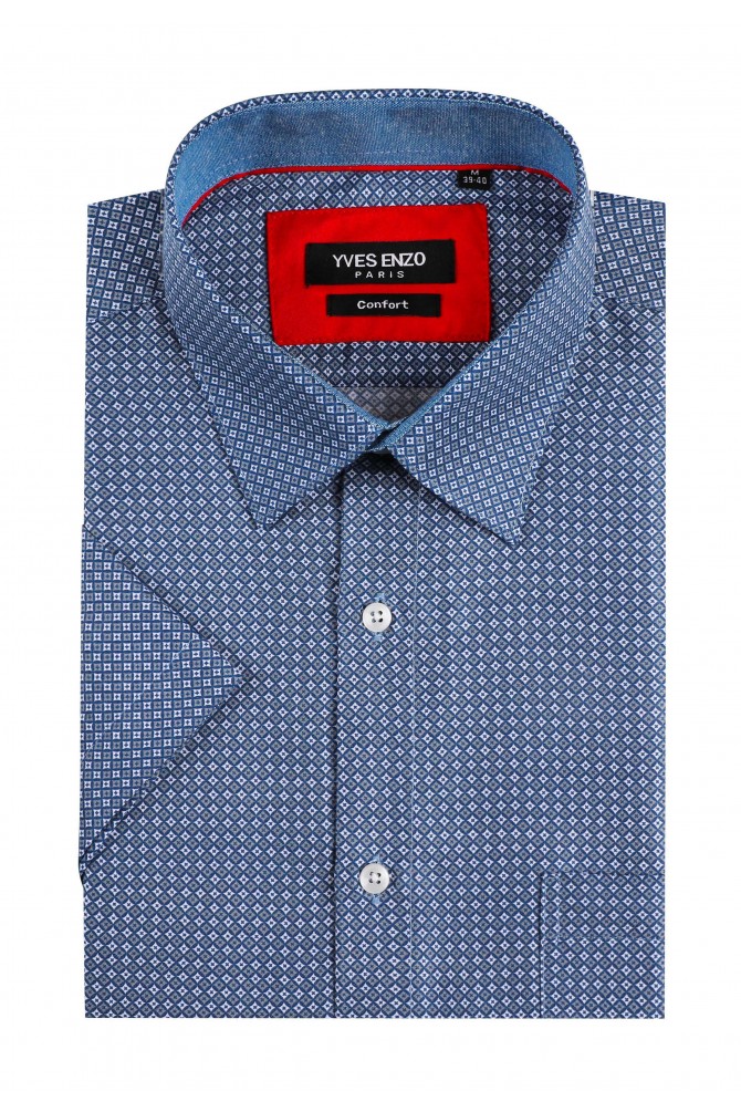 Blue SESAMO prints sleeveless shirt comfort fit