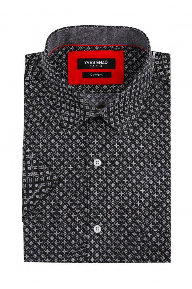 Black CAMPO prints sleeveless shirt comfort fit