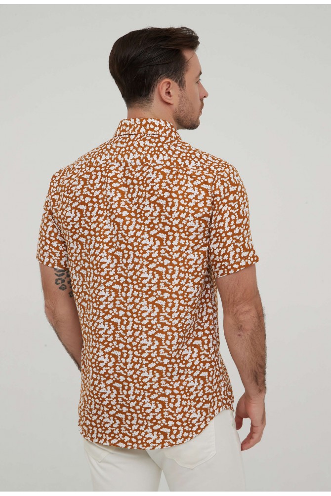Camel PRADERA prints sleeveless shirt comfort fit