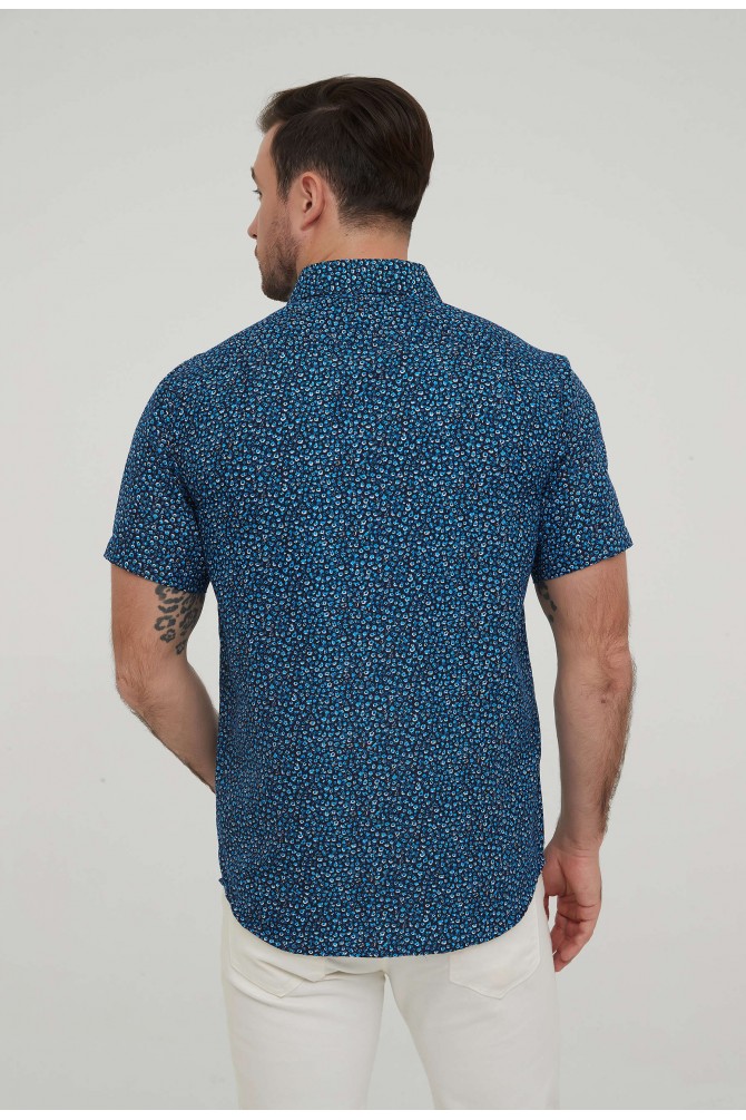 Blue SHONDE prints sleeveless shirt comfort fit