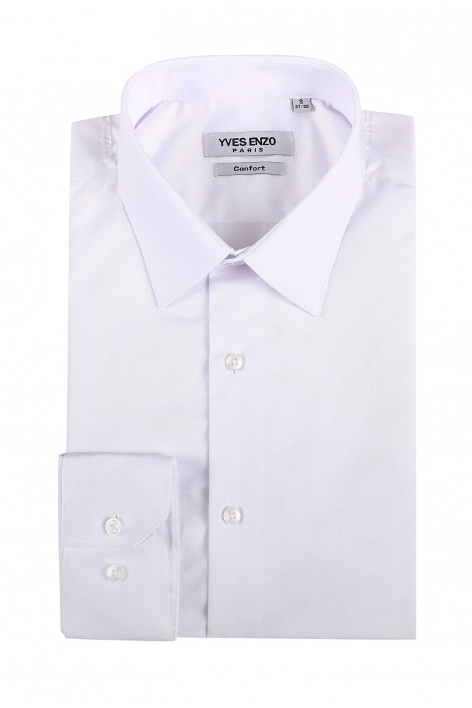 White confort fit cotton shirt