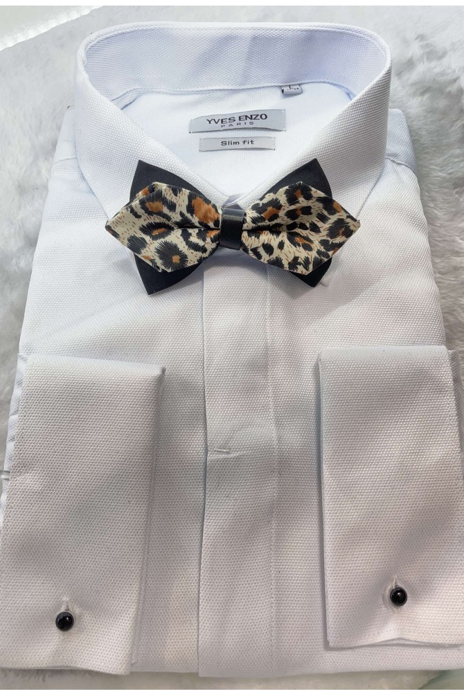 LEOPARD printed bow tie