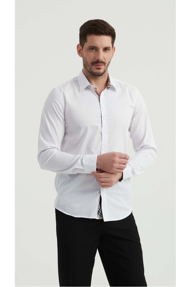 Tartan check shirt slim fit