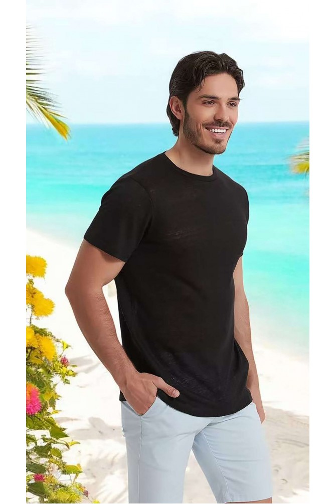 100% linen T-shirt