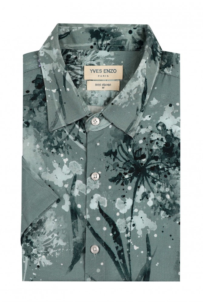 DIGITAL PRINTS sleeveless shirt adjusted fit