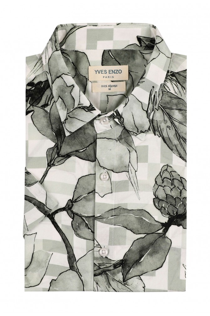 DIGITAL PRINTS sleeveless shirt adjusted fit