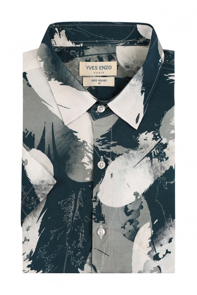 DIGITAL PRINTS sleeveless shirt adjusted fit