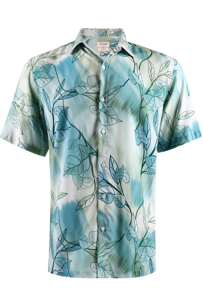 DIGITAL PRINTS sleeveless shirt adjusted fit