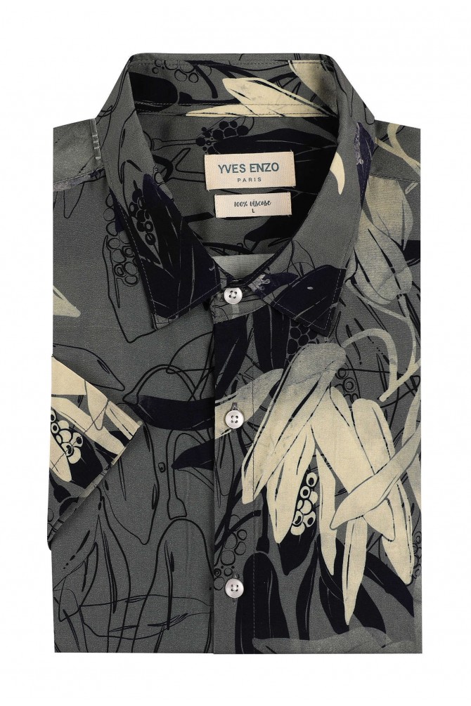 DIGITAL PRINTS sleeveless shirt adjusted fit