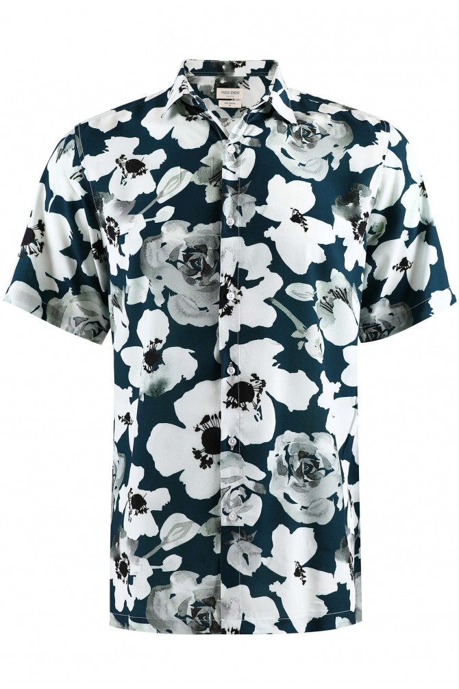DIGITAL PRINTS sleeveless shirt adjusted fit