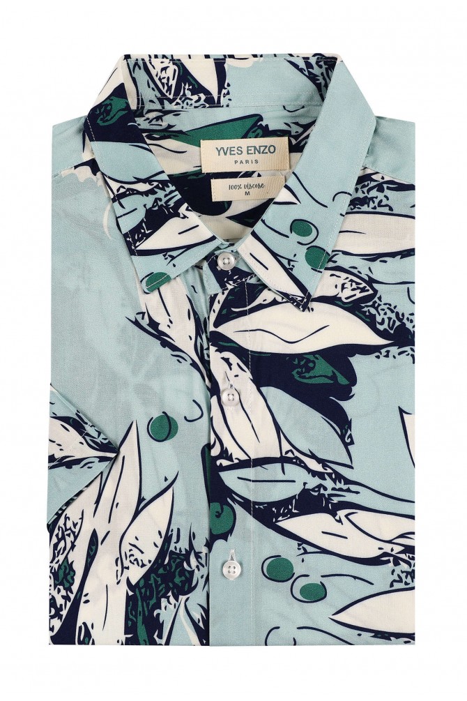 DIGITAL PRINTS sleeveless shirt adjusted fit