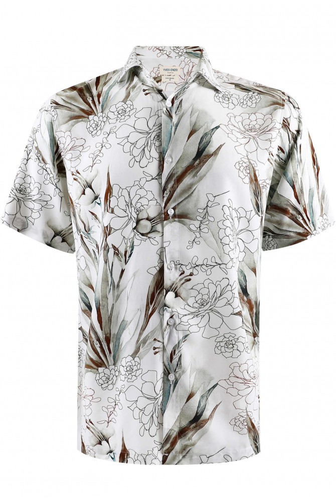 DIGITAL PRINTS sleeveless shirt adjusted fit