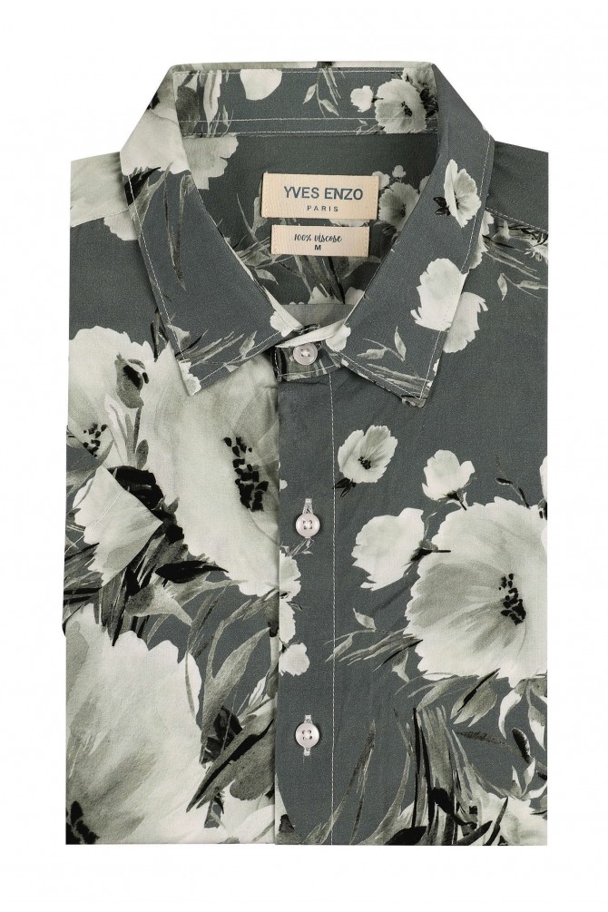 DIGITAL PRINTS sleeveless shirt adjusted fit