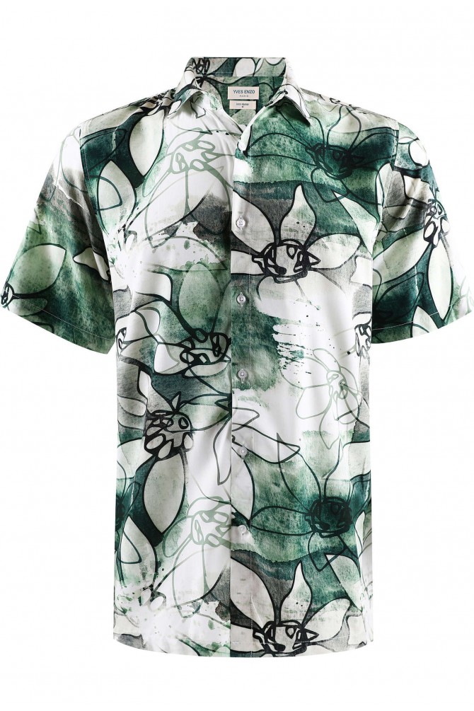 DIGITAL PRINTS sleeveless shirt adjusted fit