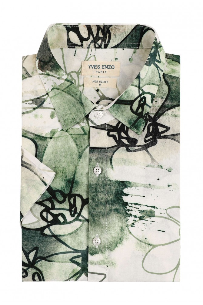 DIGITAL PRINTS sleeveless shirt adjusted fit
