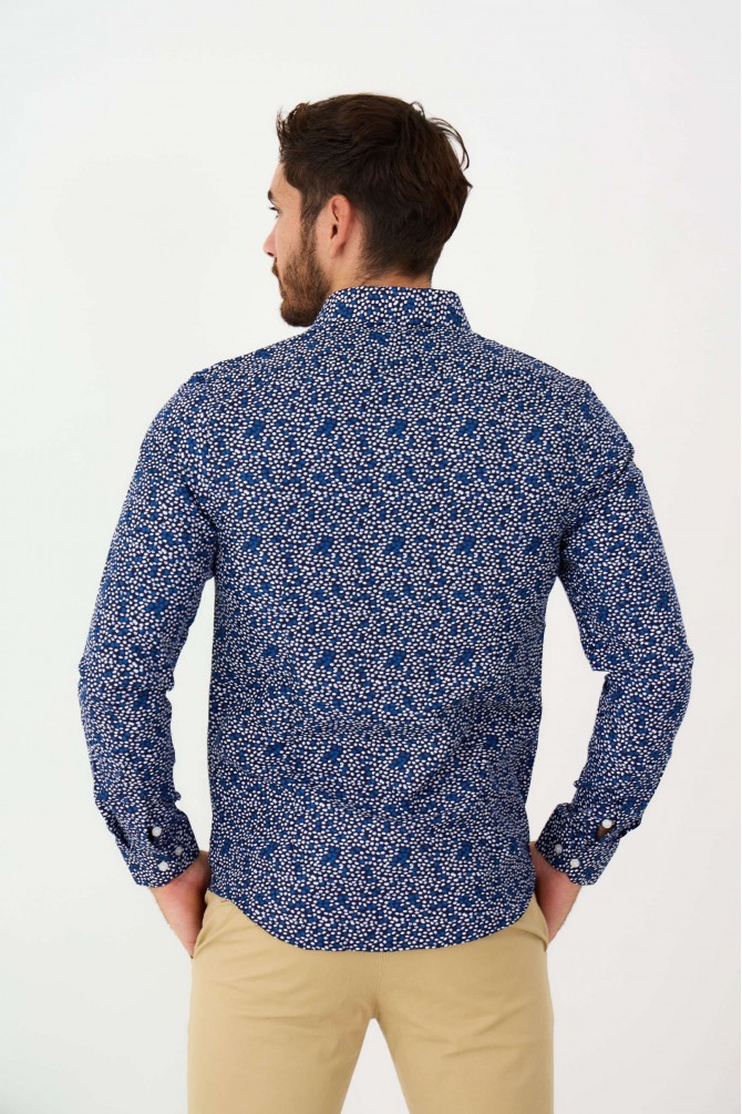Slim fit patterned shirt FOGLIA