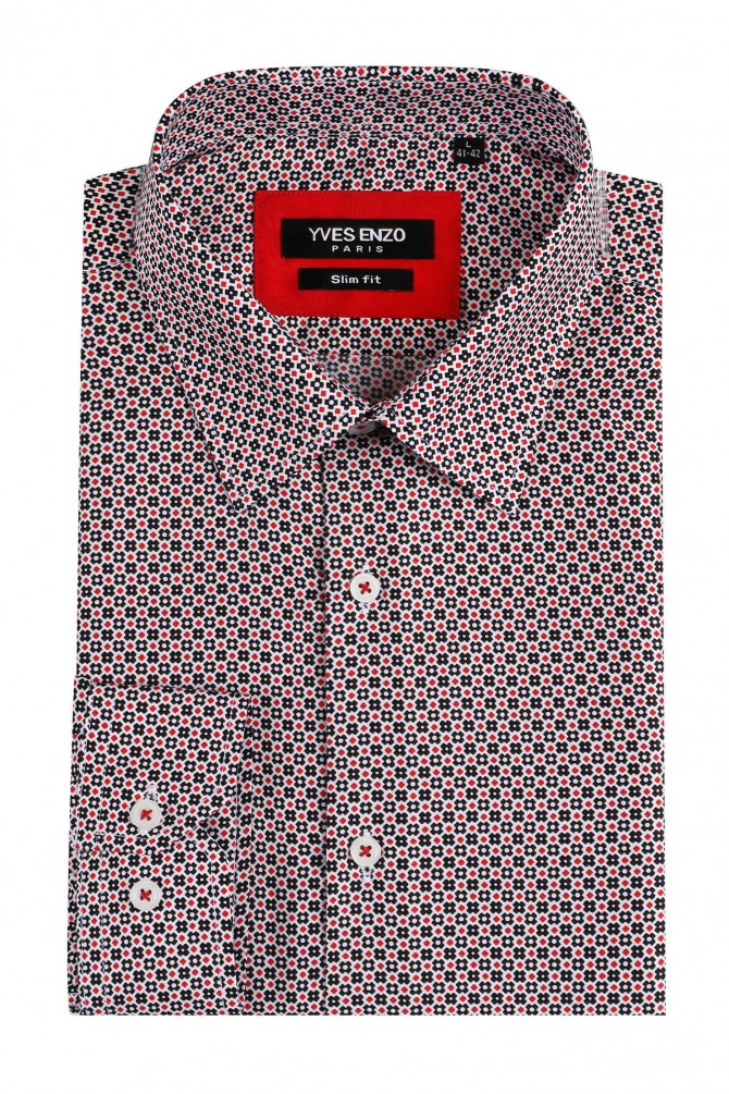 Chemise à motifs slim fit