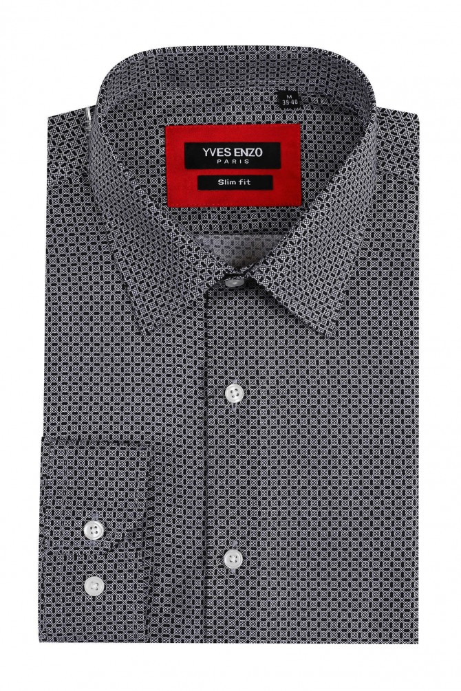 Chemise à motifs slim fit