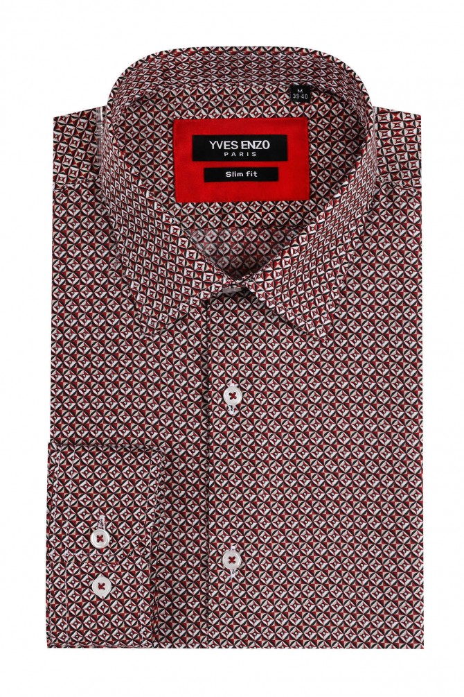 Chemise à motifs slim fit