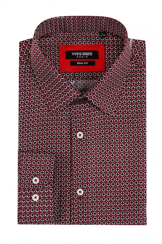 Chemise à motifs slim fit