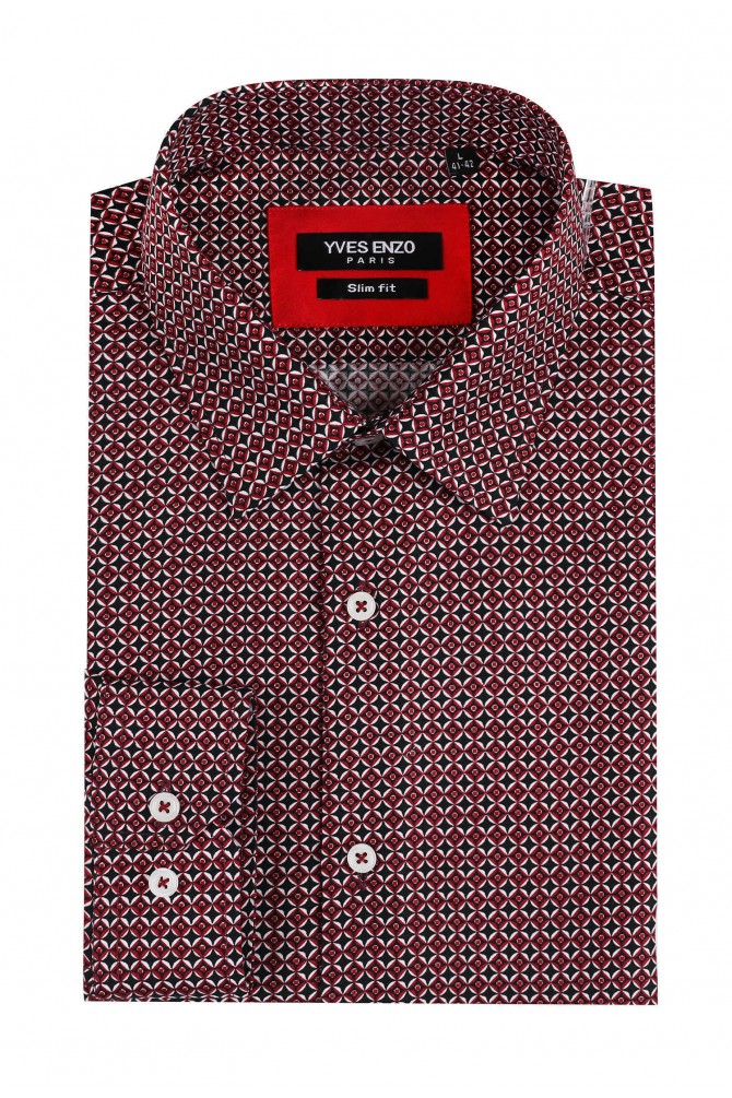 Chemise à motifs slim fit