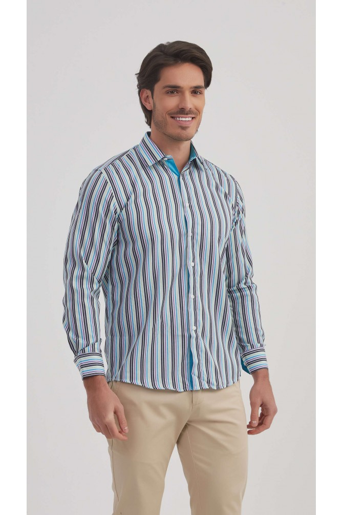 Striped shirt comfort fit