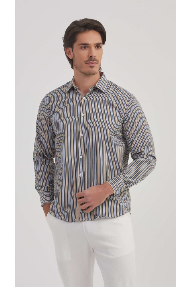 Striped shirt comfort fit