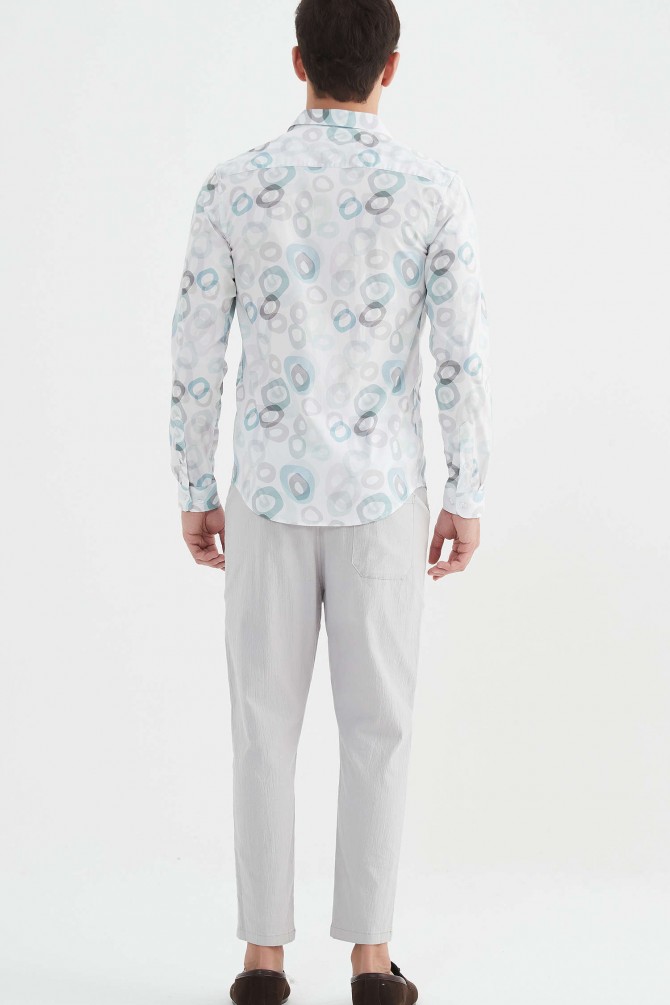 "PREMIUM" stretch shirt BRICKS prints ajusted fit