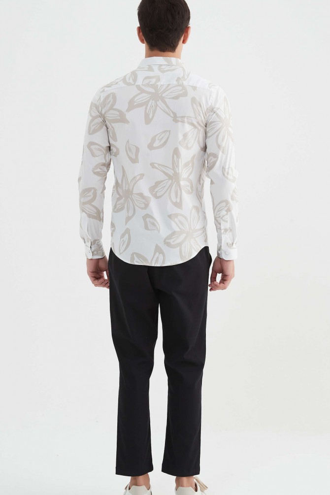 "PREMIUM" stretch shirt BRICKS prints ajusted fit