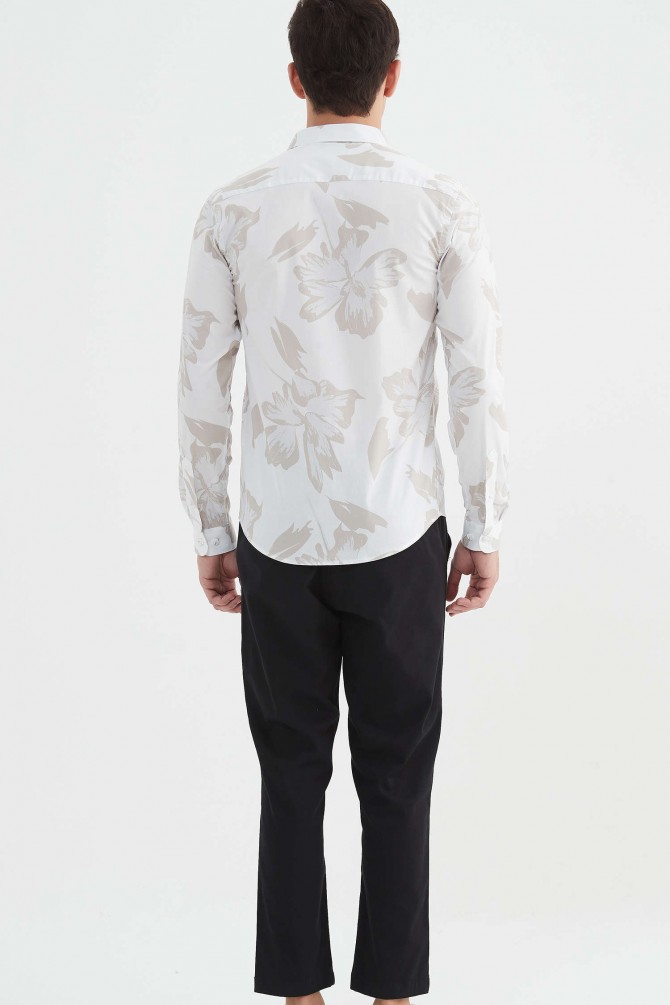 "PREMIUM" stretch shirt BRICKS prints ajusted fit
