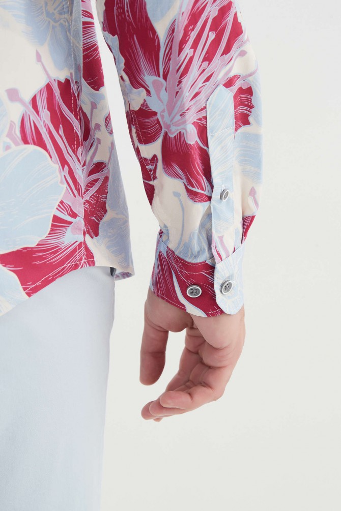 "PREMIUM" stretch shirt BRICKS prints ajusted fit
