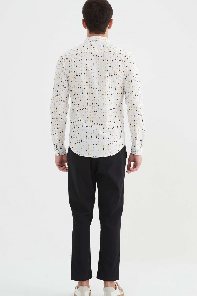 "PREMIUM" stretch shirt BRICKS prints ajusted fit