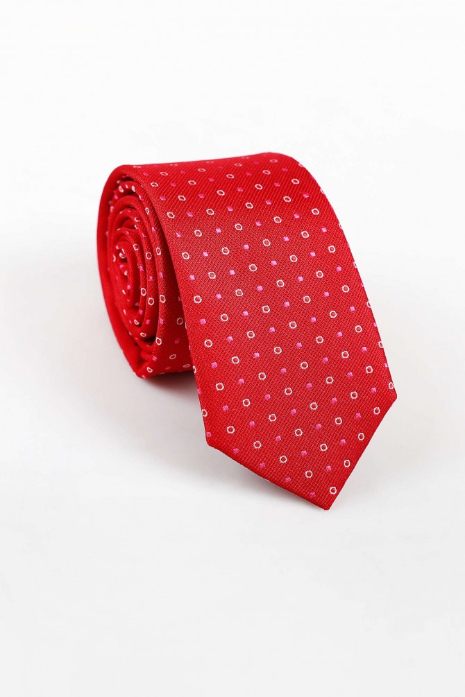 Cravate à motif  rouge