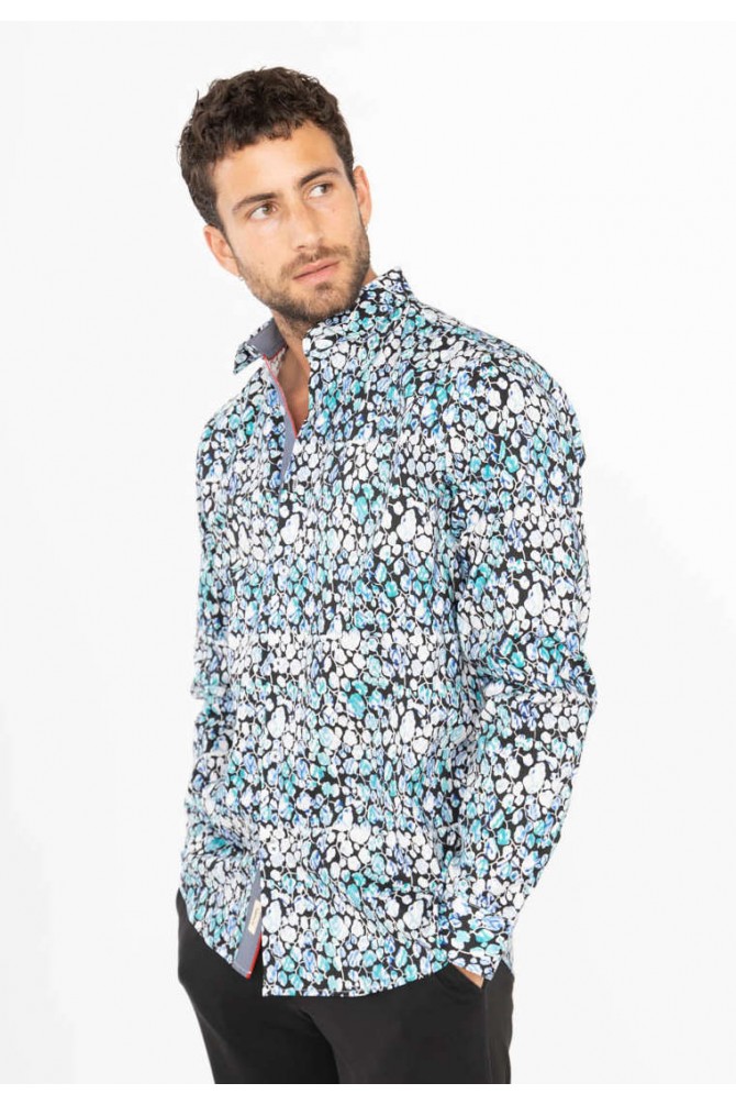 Chemise stretch confort fit à motifs COSTA