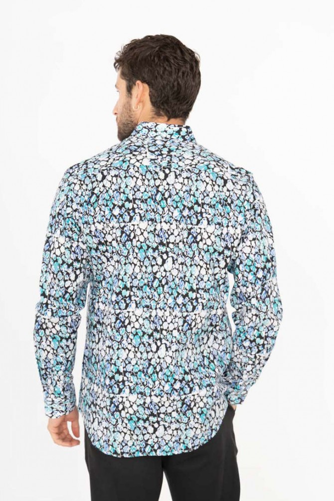 Chemise stretch confort fit à motifs COSTA