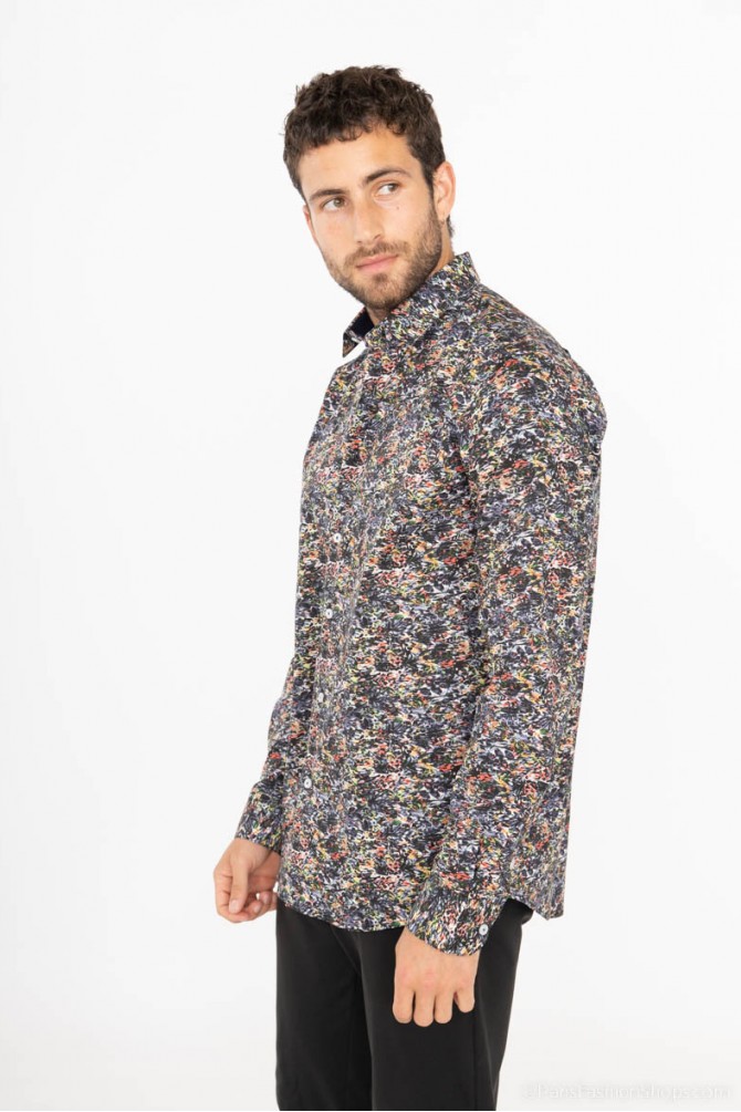 Chemise STRETCH motifs PUZZLE coupe confort