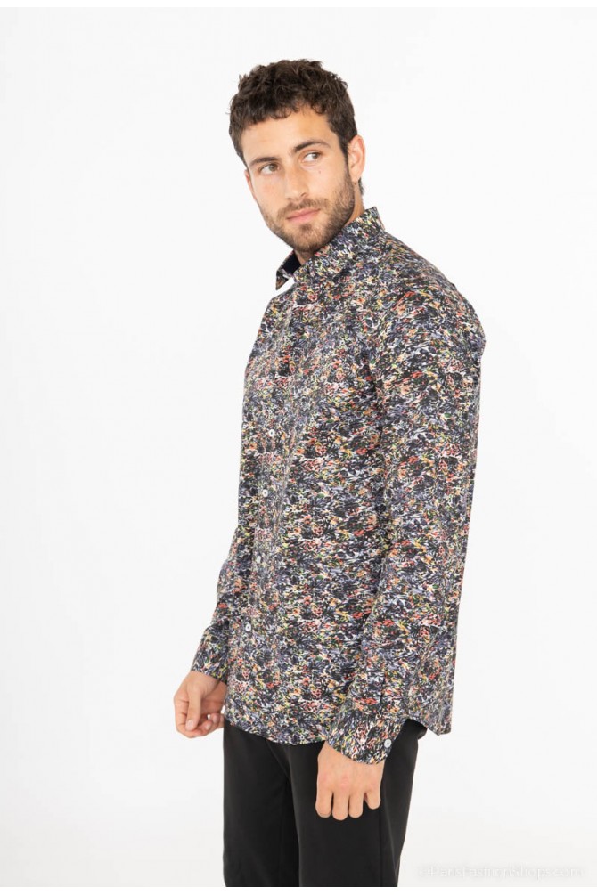 Chemise STRETCH motifs PUZZLE coupe confort