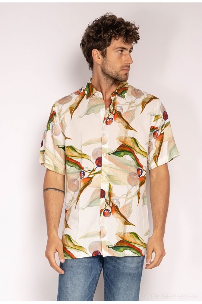 DIGITAL PRINTS sleeveless shirt adjusted fit