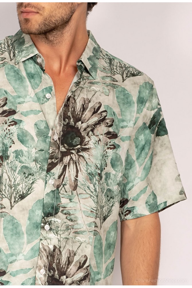 DIGITAL PRINTS sleeveless shirt adjusted fit