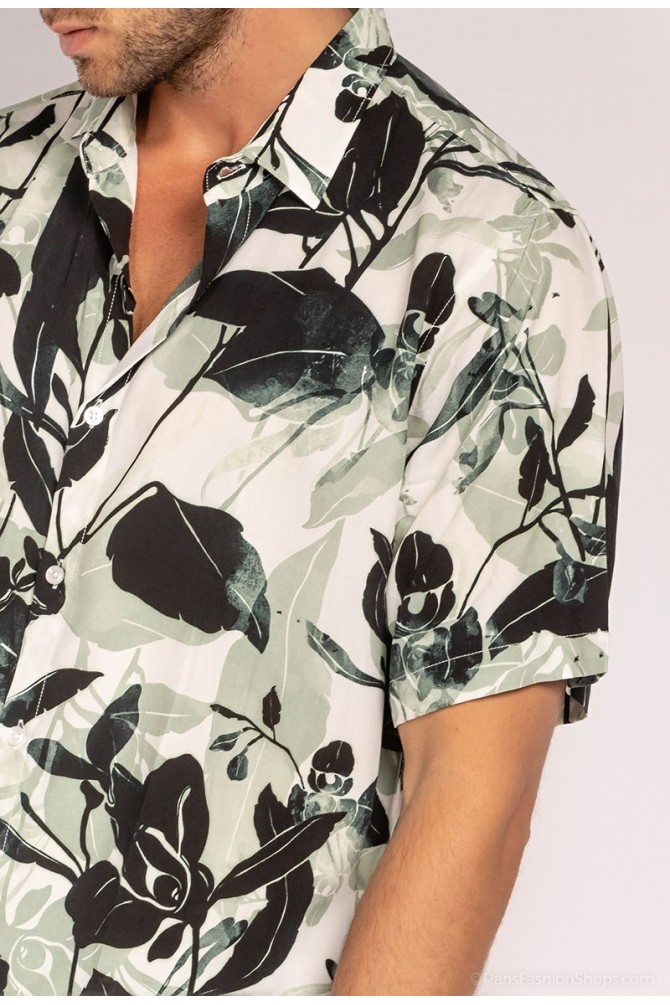 DIGITAL PRINTS sleeveless shirt adjusted fit