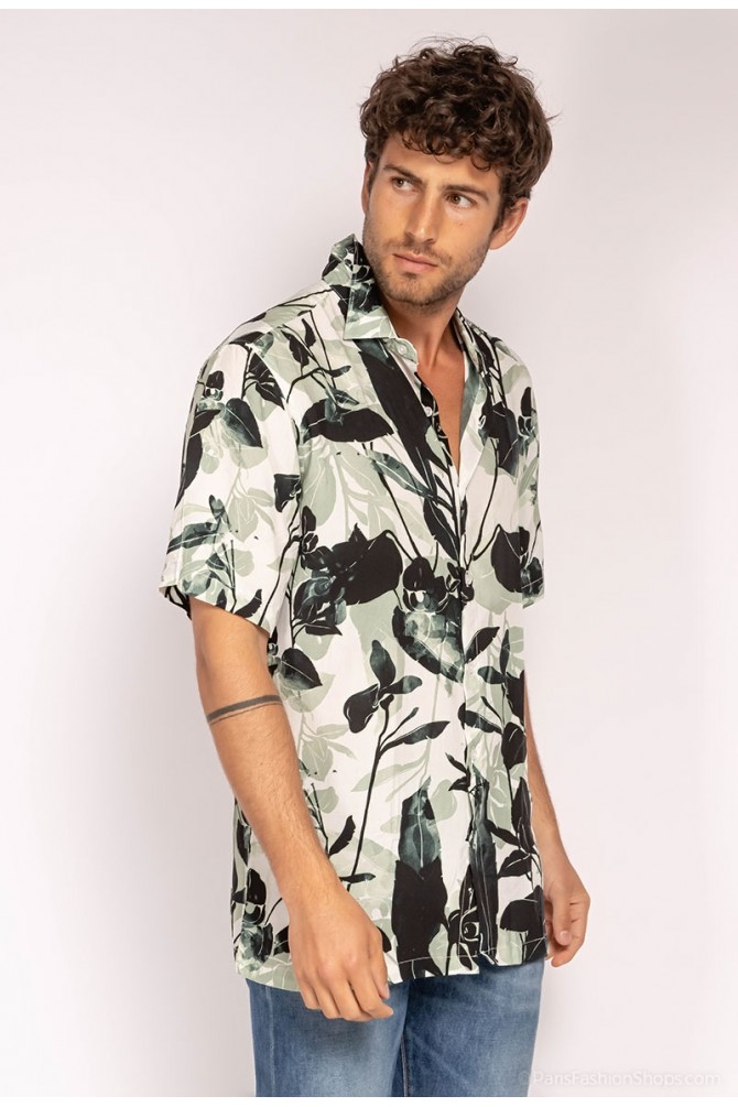 DIGITAL PRINTS sleeveless shirt adjusted fit