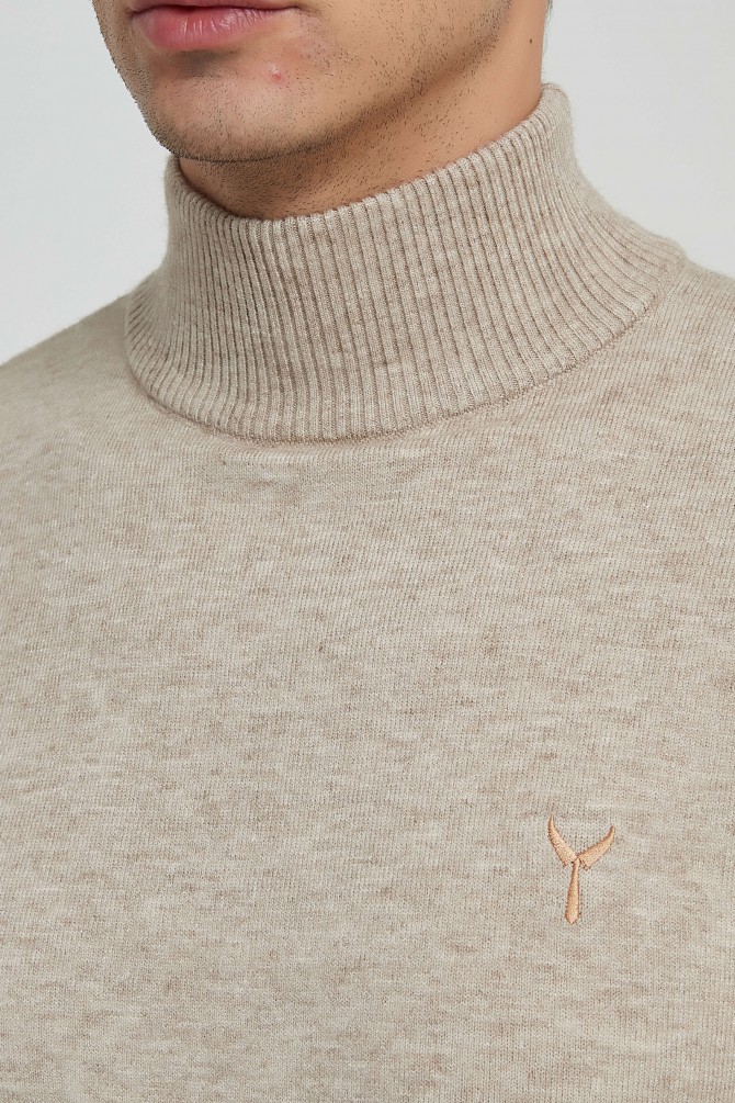 Pulls col cheminée  "CASHMERE TOUCH" avec logo