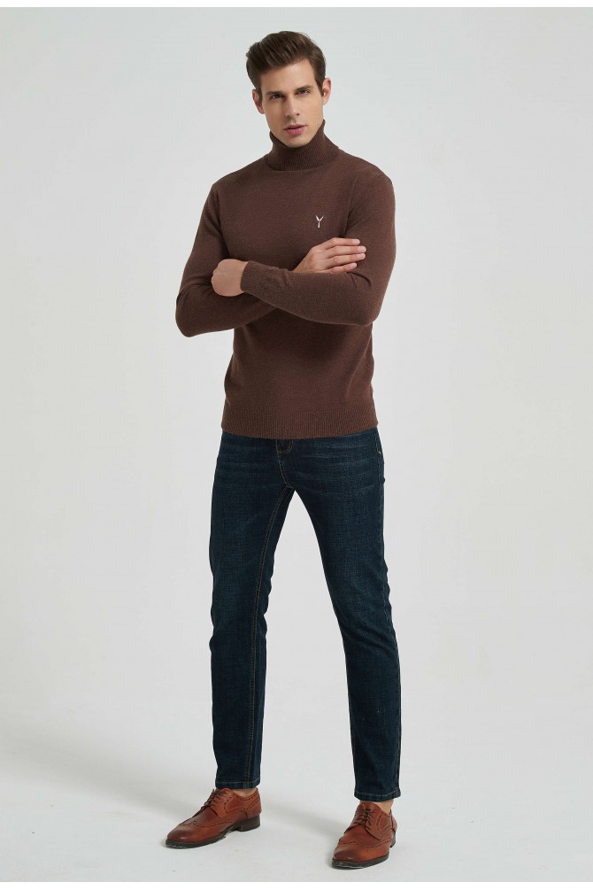Turtle neck jumper "CASHMERE TOUCH" with logo