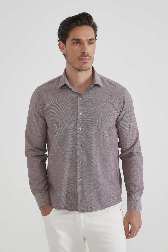 Confort fit non-iron poplin shirt