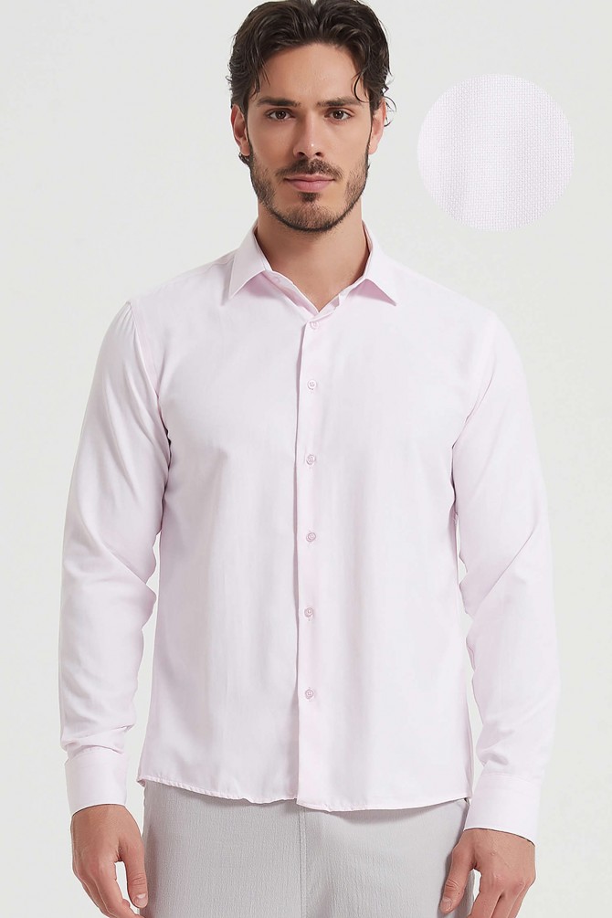 Confort fit non-iron poplin shirt