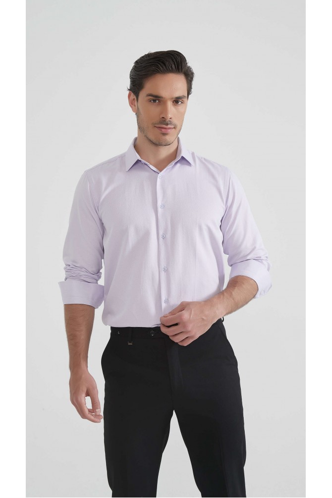 Confort fit non-iron poplin shirt