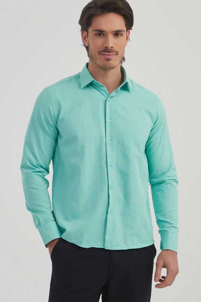 Confort fit non-iron poplin shirt