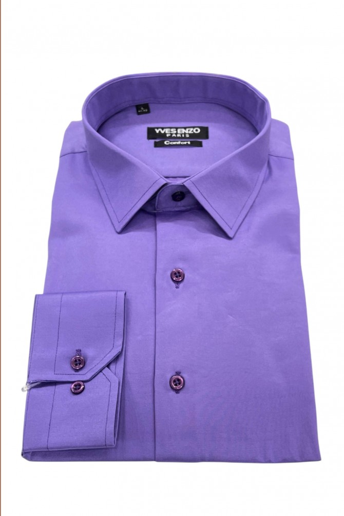 Comfort fit shirt satin effect