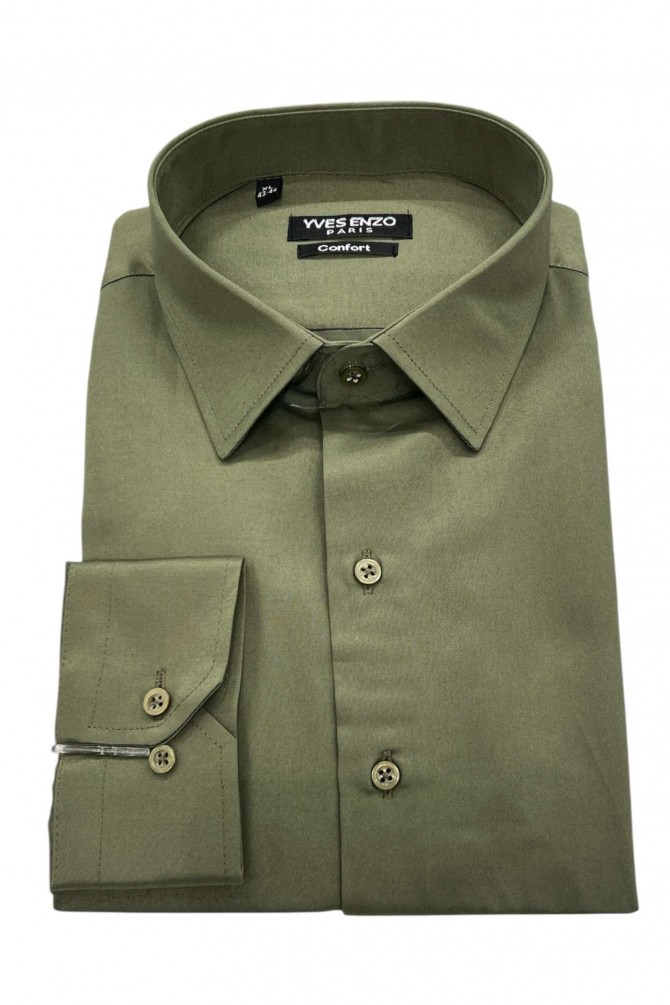 Comfort fit shirt satin effect