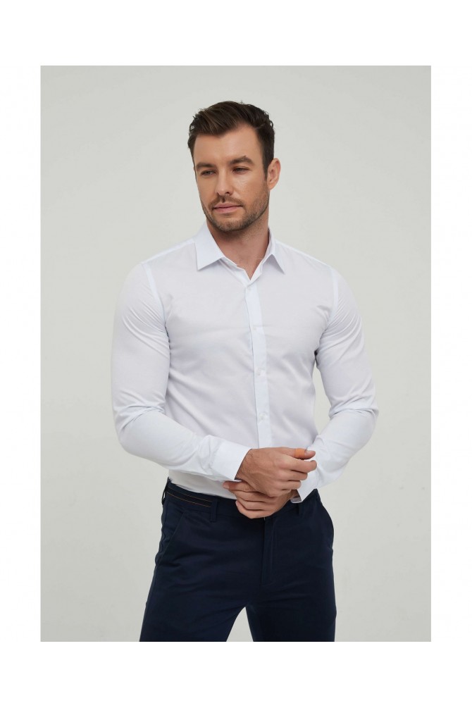 Chemise unie en slim fit